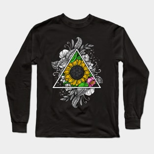 Sunflower Flower Of Life Long Sleeve T-Shirt